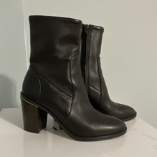 Michael Kors Womens Brown Leather Ankle Booti...