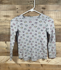 Jumping Beans Multicolor Owls Girls (6x) Gray Warm Thermal Top Long Sleeve Shirt
