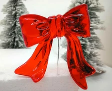 Rare Large Red Bow Topper for Ceramic Christmas Tree Lights Bulbs Star