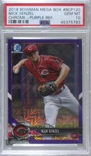 2018 Bowman Mega Box Purple Mojo Refractor 157/250 Nick Senzel PSA 10 GEM MT 8d2