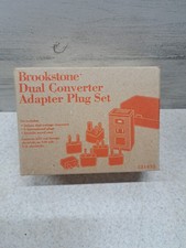 Brookstone Dual Wattage Converter Kit Travel Voltage Adapter Plugs 1750 Watt