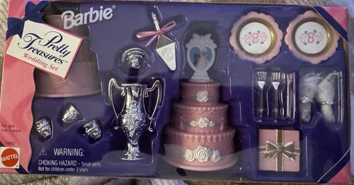 Mattel 1996 Barbie Pretty Treasures Wedding Set Vintage