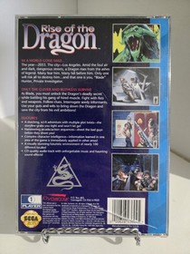 Rise of the Dragon (Sega CD, 1993) CIB Complete W/ Foam + Manual Tested Working