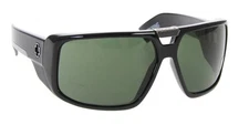 Authentic SPY Touring Shiny Black Gray Green Lens Wrap Sunglasses