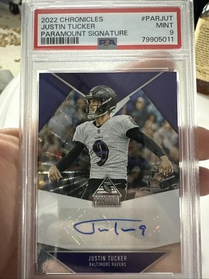 2022 Panini Chronicles Photogenic #PAR-JUT Justin Tucker Paramount Auto