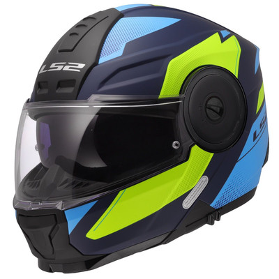 LS2 FF902 Scope II helmet Duria blue high vision yellow