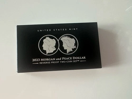2 Boxes2023 Morgan and Peace Dollar Two-Coin Reverse Proof Set BOX Only NO COINS