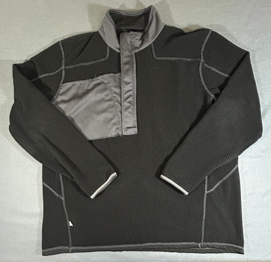 1/4 Zip Microfleece Pullover Black  Size XL Avala… - image 9