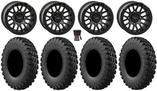 System 3 SB-9 Bdlk 15" Wheels Matte Bk 37" MotoRally Tires RZR Turbo S / RS1