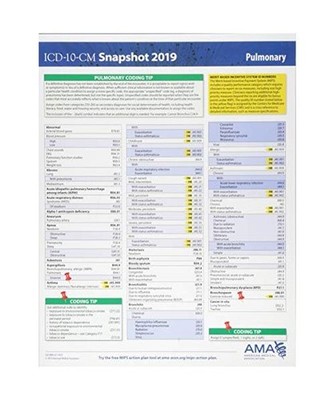 ICD-10-CM 2019 Snapshot Coding Card: Pulmonary