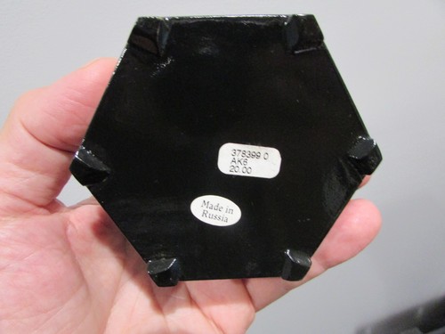 Antique Russian Black Lacquer Trinket Box Double Hinged - Picture 4 of 8