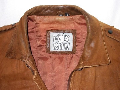 Vtg Grunge Fox Run Suede Leather Mens M (40) Bomber Jacket Wrecked