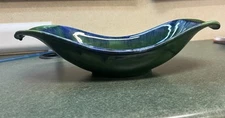 Royal Haeger -15” Green/blue  serving Bowl/ centerpiece Home Decor