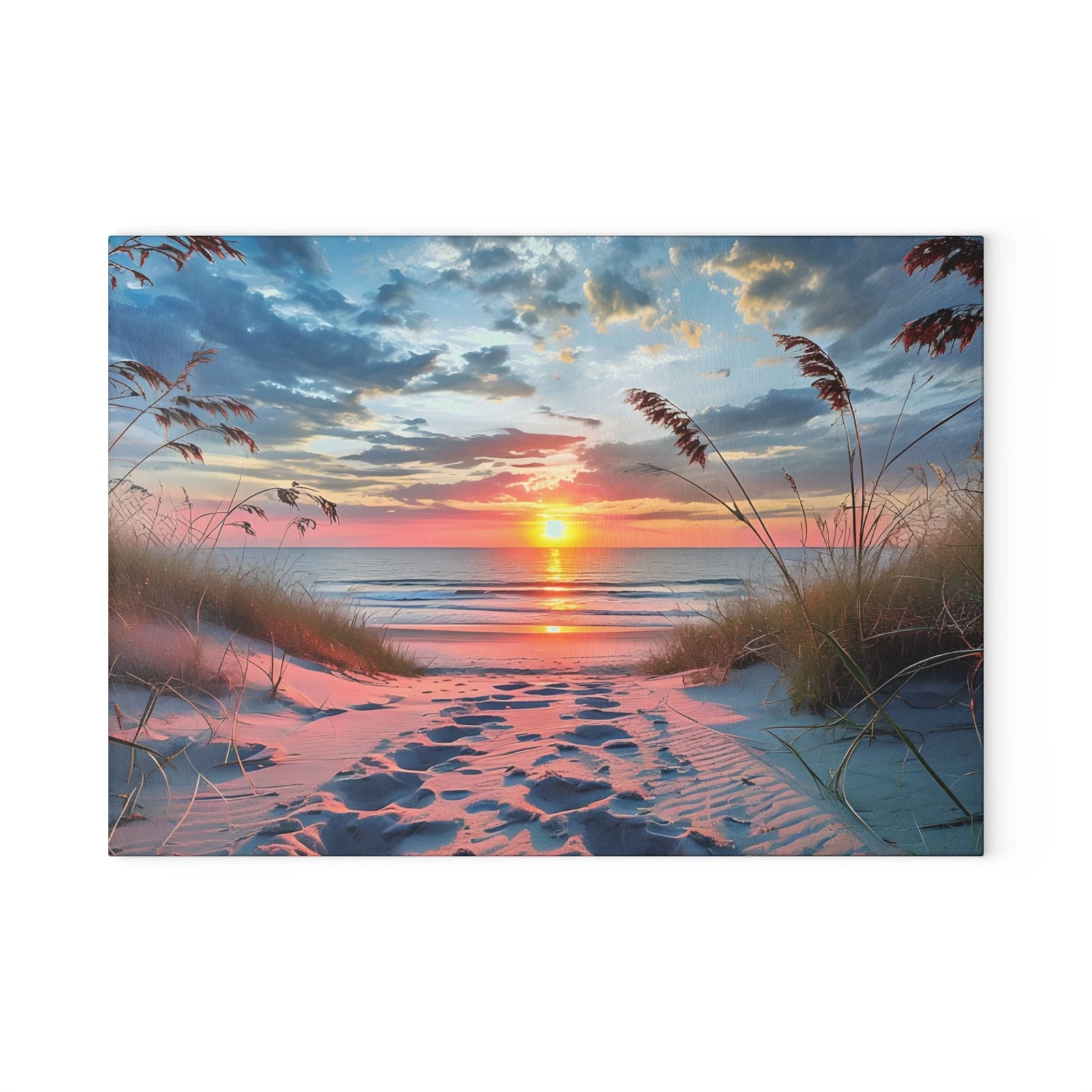 Sunset Beach Dunes Glass Cutting Board | Coastal Seascape Kitchen Decor
Opens in a new window or tab