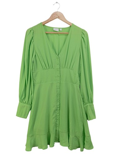 VILA Vestido de manga larga Mujeres Talla EU 38 verde look casual - Imagen 5 de 5