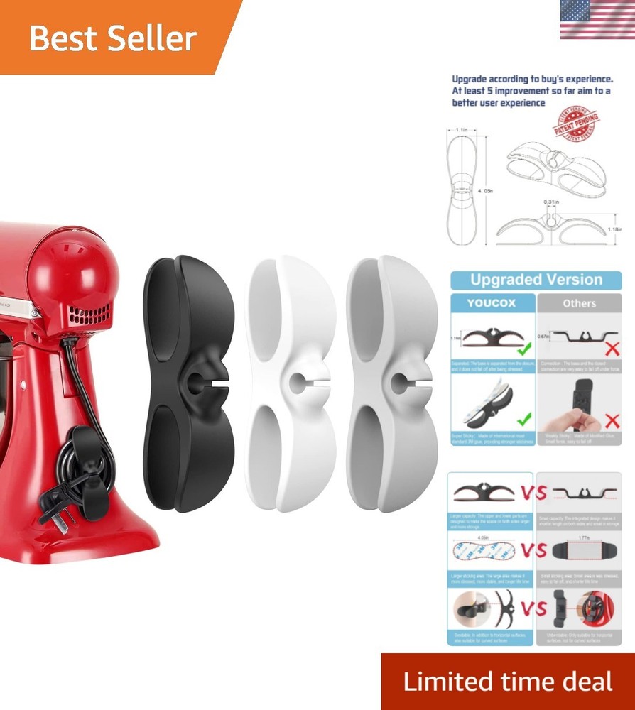Cord Organizer for Appliances, Upgraded Kitchen Cord Organizer, Cord keeper C...