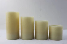 Set of 4 Flameless LED Candles with Timer, Real Wax, Battery Operated, Home Deco