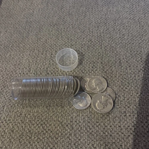 Silver Washington Quarters Full Roll (40) 90% Silver Mixed Dates
