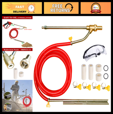 #ad Wet Abrasive Sandblasting Kit Pressure Washer Attachment Nozzle Tips 5000 PS $55.79