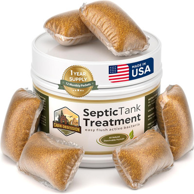Septic Tank Treatment - 1 Year Supply of Septic Safe Dissolvable Easy Flush Live