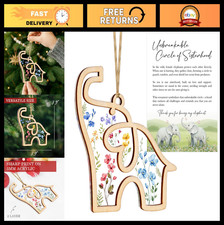 "Friendship Elephant Ornament with Story Card - Best Friend Birthday Gift, Sunca