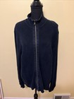 Express Woman Sweater Zipper Up Size L 100 % Cotton In Good Condition