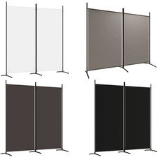 2-Panels Room Divider Wall Privacy Screen Protector Foldable Freestanding