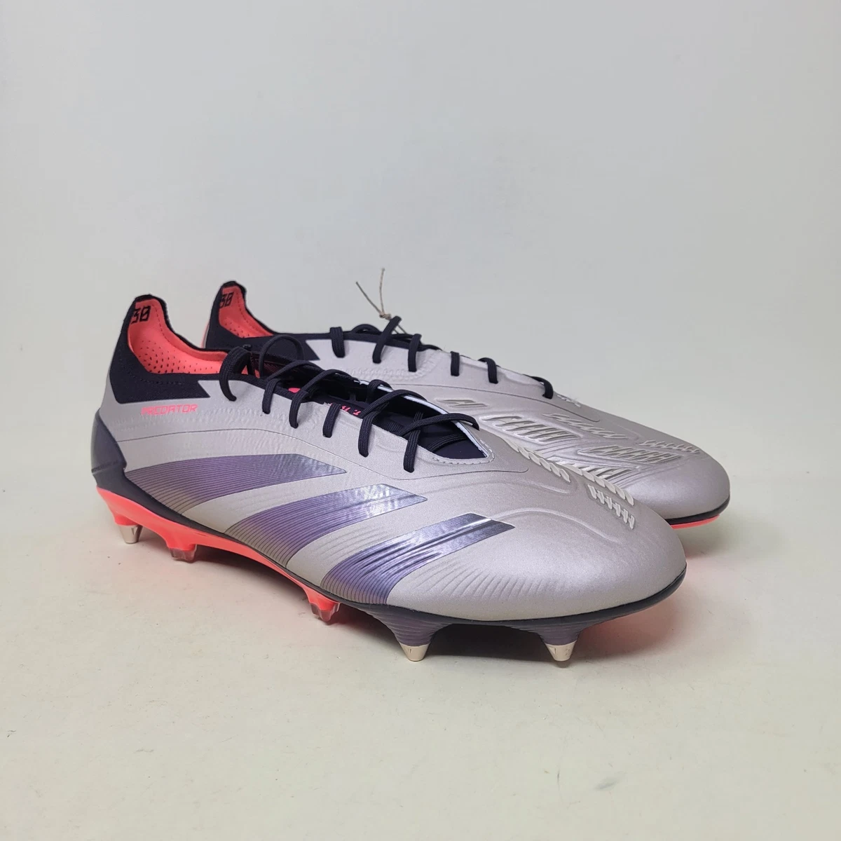 Adidas Predator Elite SG Grey Black Red Men\'s Soccer Cleats ID0913 Size 10 Adidas Predator Elite SG Grey Black Red | Mercari main image 2