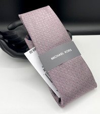 MICHAEL KORS Men's Silk Blend Tie  Pink  Shone Geo  NEW MSRP: 69.50