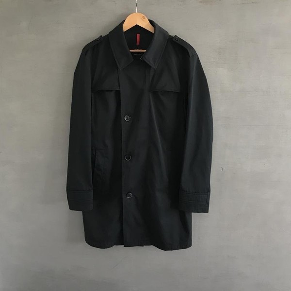 Men Strellson Trench Coat Navy Polyester 42 / XL /