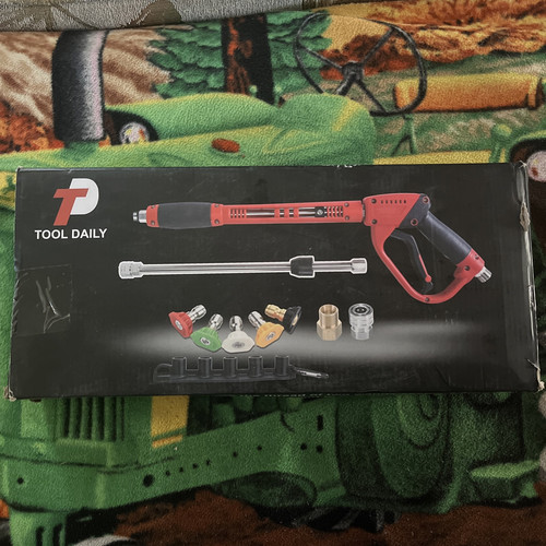 *BRAND NEW*Tool Daily Pressure Washer Gun Replacement Wand Extension & 5 Nozzles
