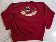 Vintage 90's DUCATI Motorcycle Sweatshirt XL Tultex Tag Heavyweight Made In USA