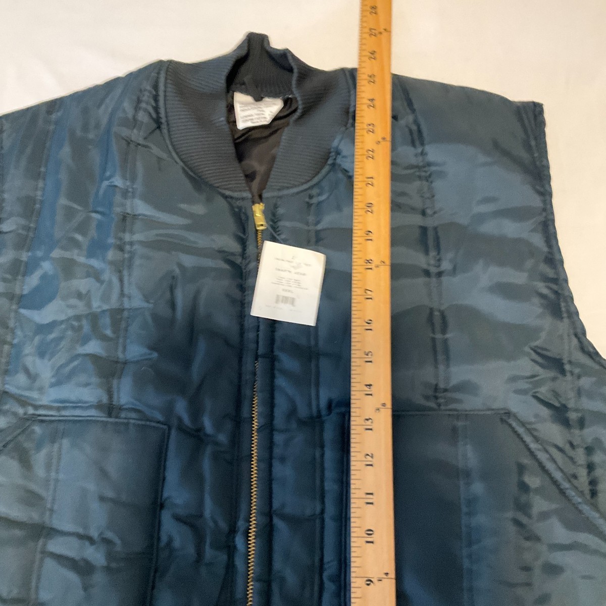 Snap N Wear Quilted Vest Usps Mens Size 3XL Blue Front Zip Nylon