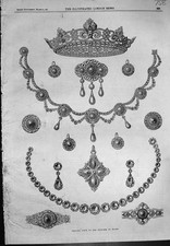 Old Wedding Gifts To Princess Wales Tiara Necklace Earrings Ring 1863 Victorian