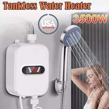 3500W Electric Tankless Water Heater Instant Hot Water Heater for Sink & Shower