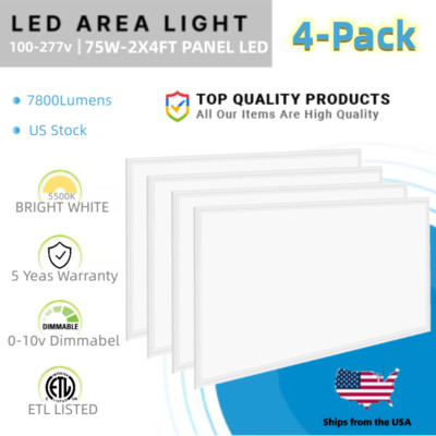 Indoor 24x48 LED Panel Light 2x4 Led Ceiling Panel Lights, 75 Watts ...