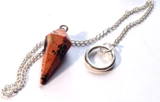 LOVELY LUXULLIANITE  DOWSING PENDULUM - divination   UK - with Tourmaline