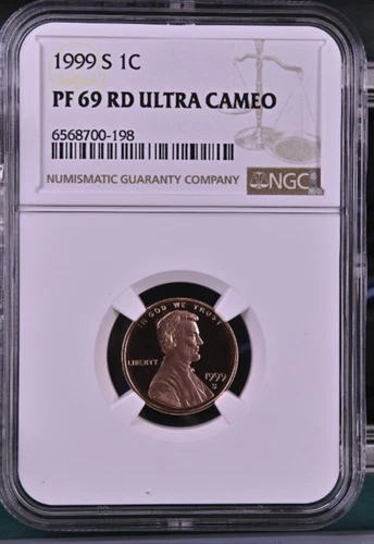 1999 S 1C LINCOLN MEMORIAL CENT NGC CERTIFIED PF 69 RD ULTRA CAMEO Bx12