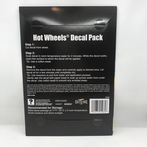 New, sealed 2022 RLC HOT WHEELS DECALS PACK 2 sheets per pack - Picture 3 of 3
