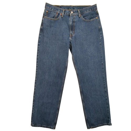 Levis 550 Jeans Mens 36x32 Relaxed Fit Tapered Leg Blue Denim Zip Fly 00550-4886