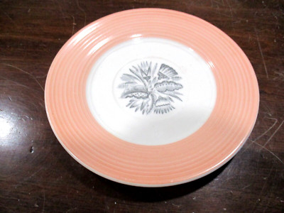 Triumph  American Limoges Yorktown-T 6'' Karen Peach & White saucer
