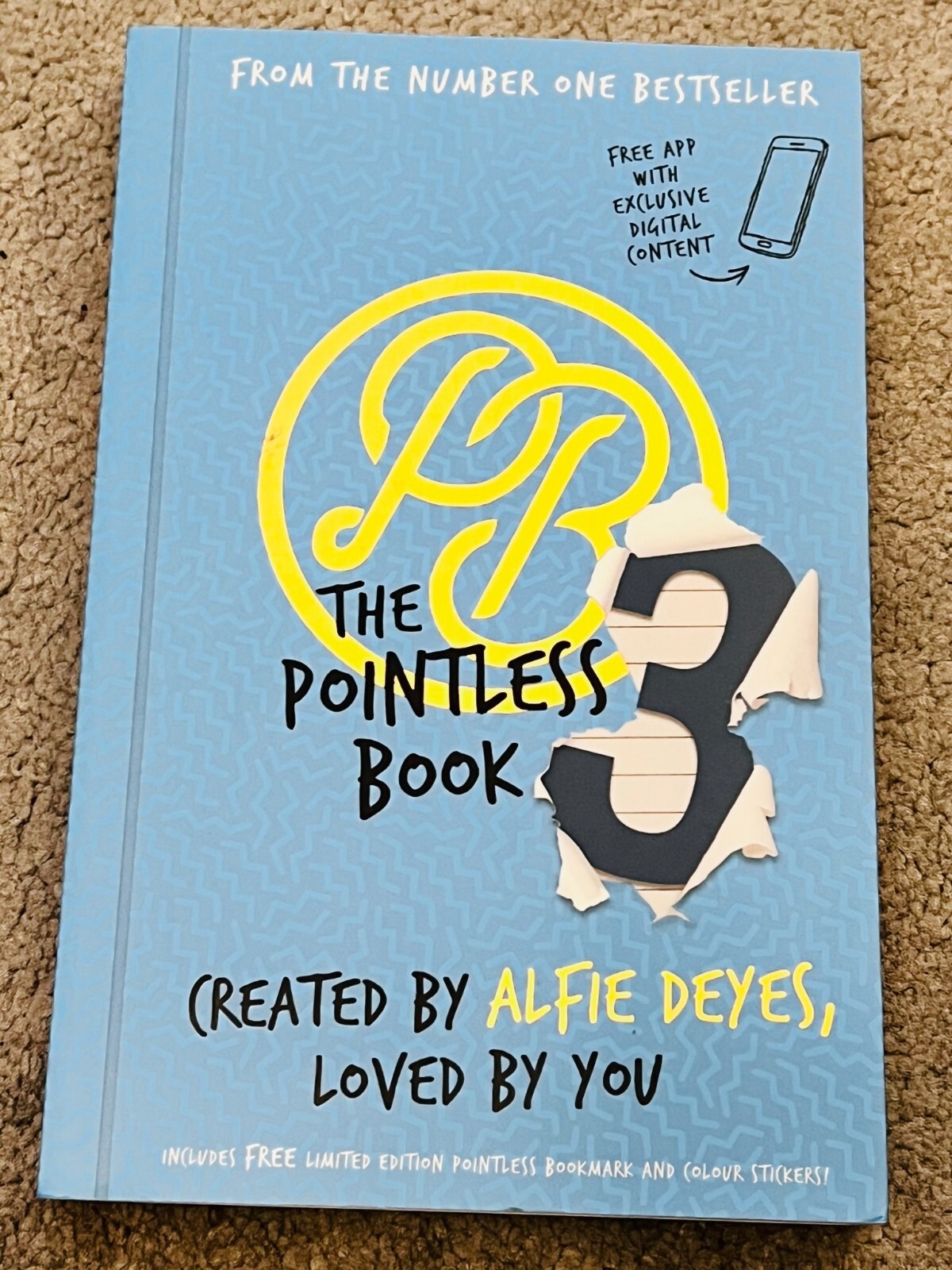 THE POINTLESS BOOK 3 by ALFIE DEYES - signed by the author (SB722)