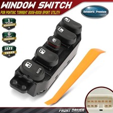 Front Driver Left Side Window Switch For Pontiac Torrent 2006-2009 Sport Utility