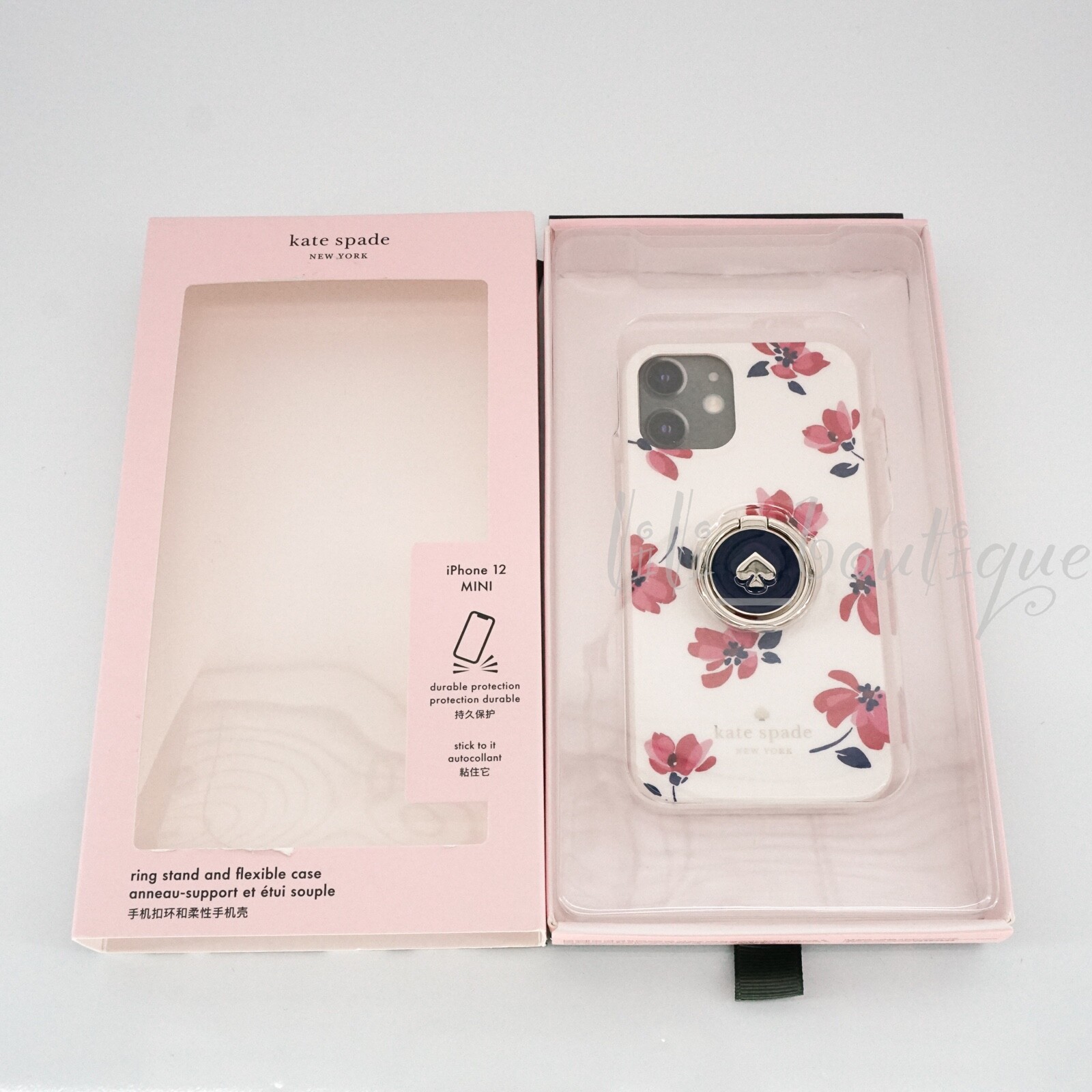 Nib Kate Spade Iphone 12 Mini Case Cover With Ring Stand Plastic Floral Multi Ebay