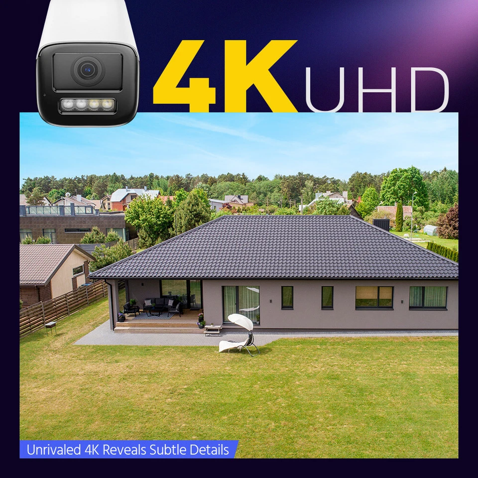 Cámara de seguridad ANNKE 4K color noche POE IP 4x zoom audio bidireccional detección de IA Foto 2 de 4