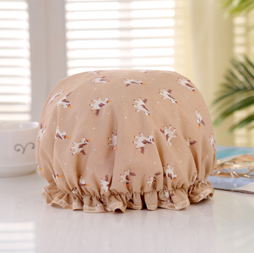 50 + Luxury Shower Cap Bath Hat Hair sleep Care womens waterproof double layer - Picture 40 of 64