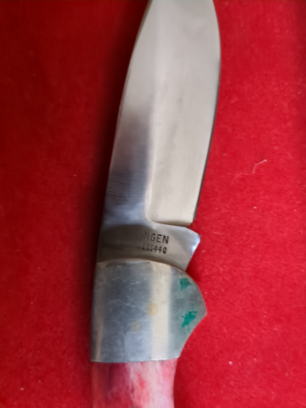 Solingen Red Engraved Bear Hunter 440 Knife eBay