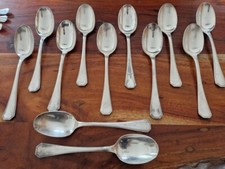 Christofle 12 cuillères de table modèle America Design Luc Lanel métal argenté