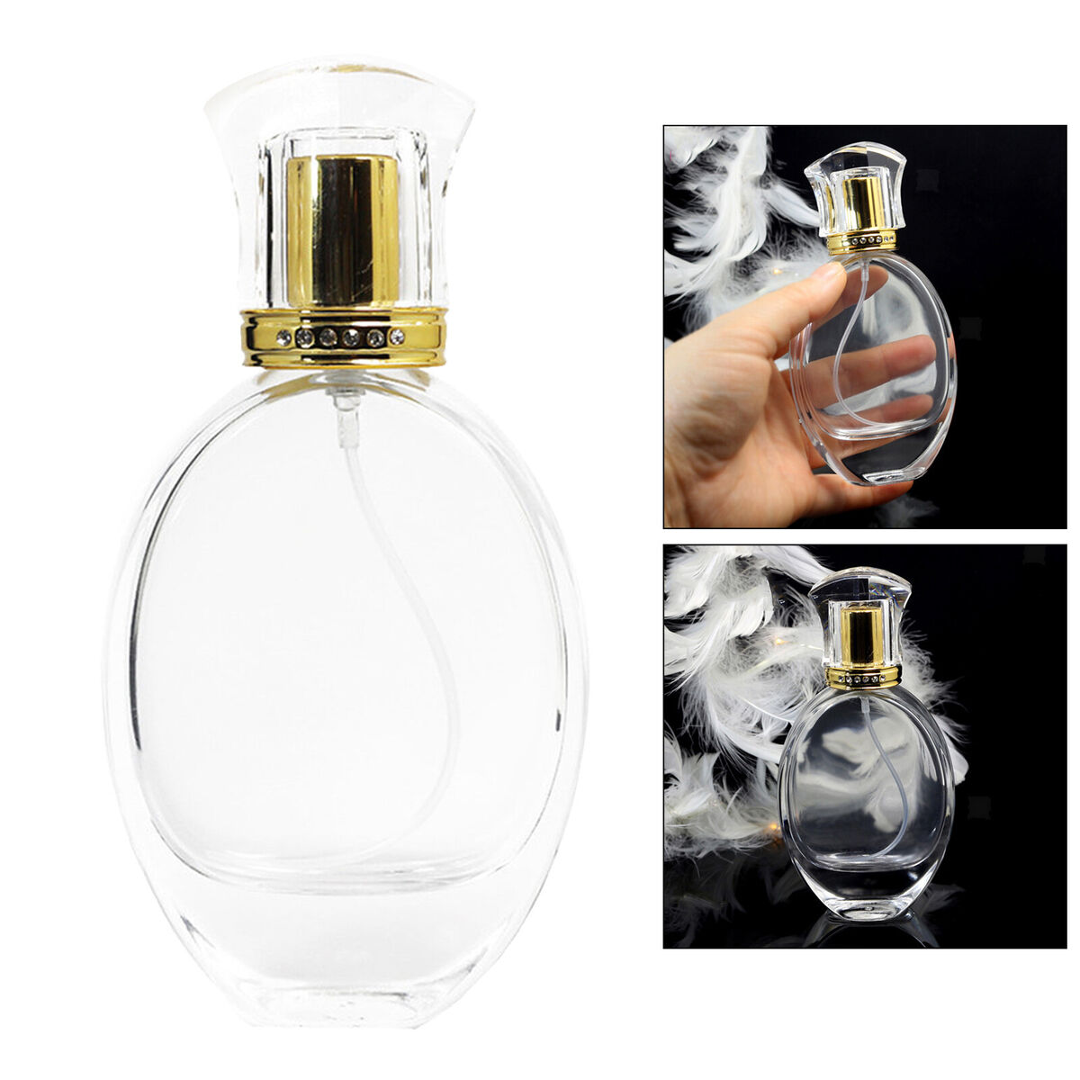 50ml 1,7 UNZEN Leer Klare Glas Parfüm Sprayer Flasche Zerstäuber