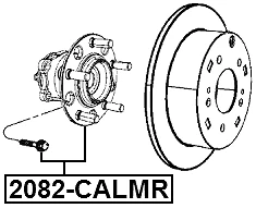 Buje de rueda trasera Febest 2082-CALMR fabricante original 05105719AB Foto 2 de 3